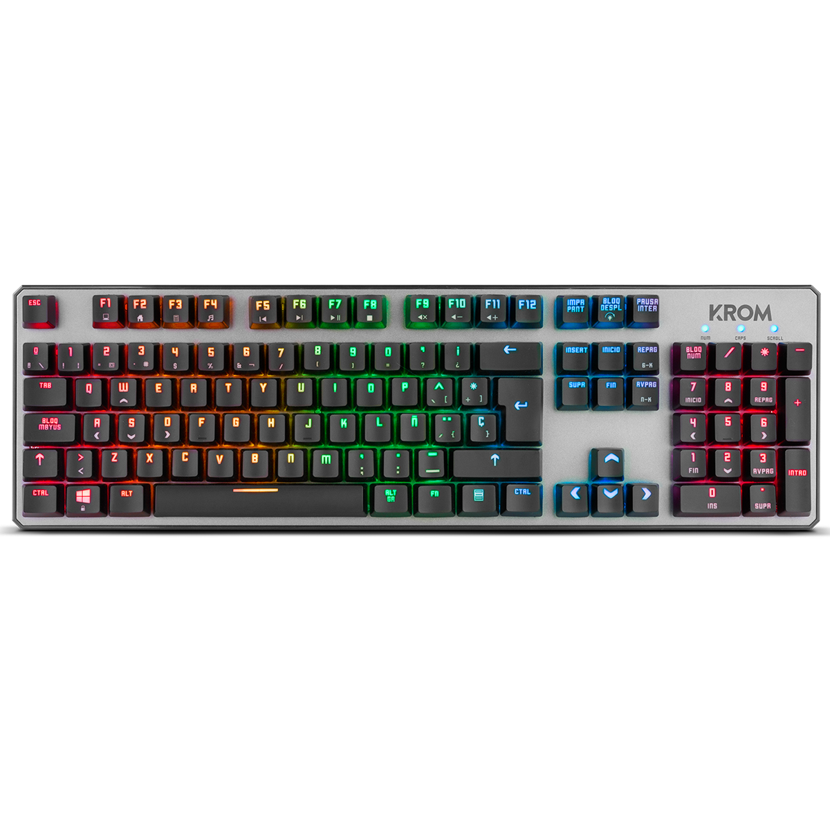 Teclado Gamer Mecánico Krom Kernel Rgb Negro