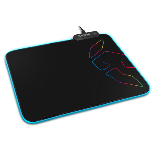 Mousepad Gamer Krom Knout Rgb 32x27cm Negro