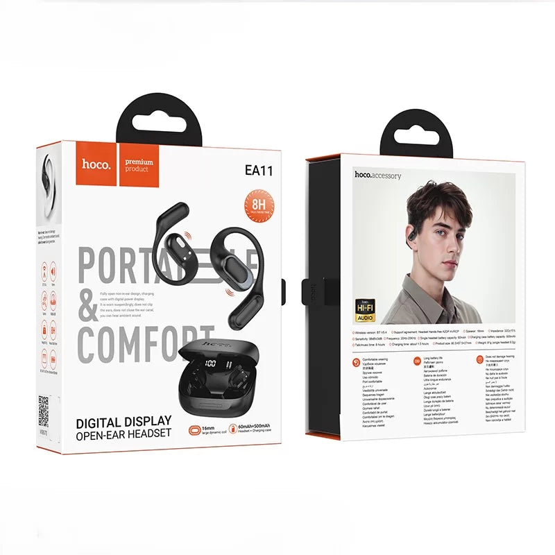 Audífonos In Ear Bluetooth Hoco Ea11 Negro – imagen 3