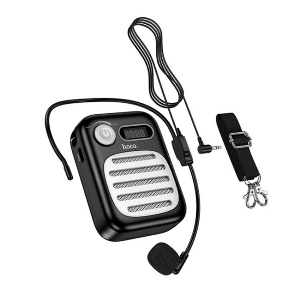 Parlante Bluetooth Hoco L23 Lemony Microfono y Cable Negro