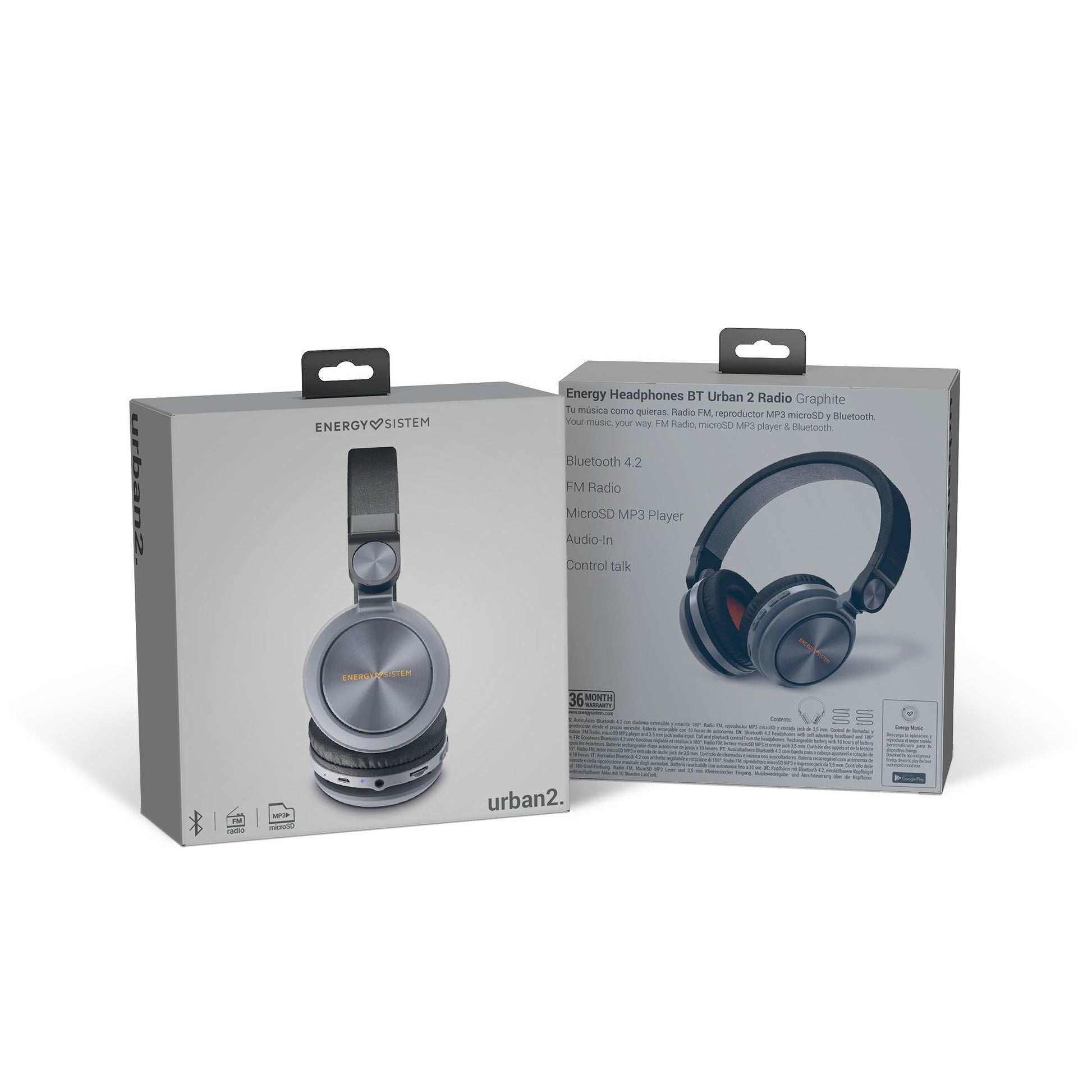 Audifonos Energy Bluetooth Urban 2 Radio Negro – imagen 5
