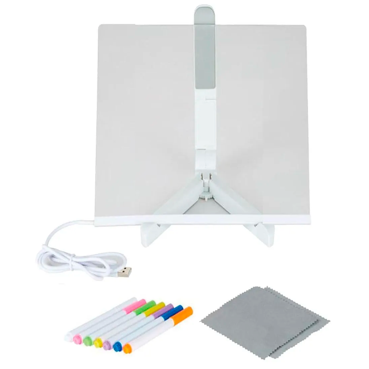 Pizarra Led Acrilica Luminoso Diy1515 de 15x15cm Transparente