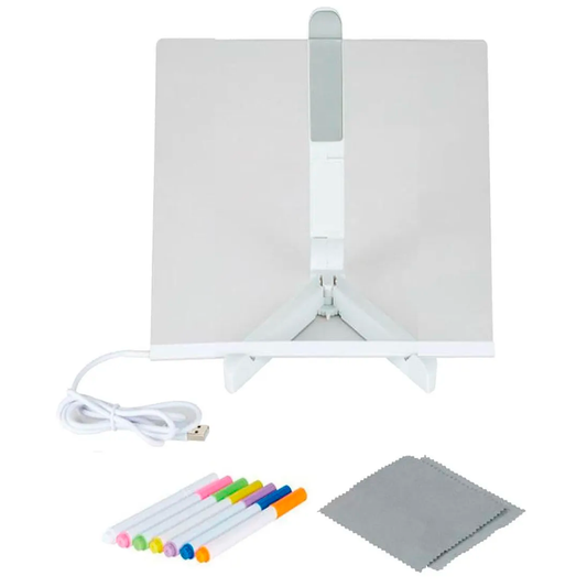 Pizarra Led Acrilica Luminoso Diy1515 de 15x15cm Transparente