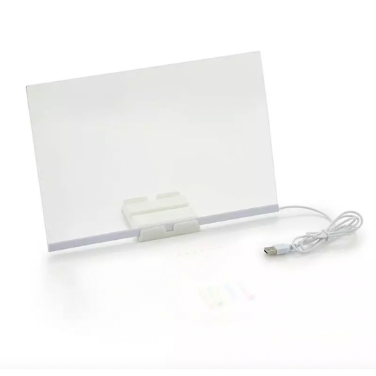 Pizarra Led Acrilica Luminoso Diy3020 de 30x20cm Transparente