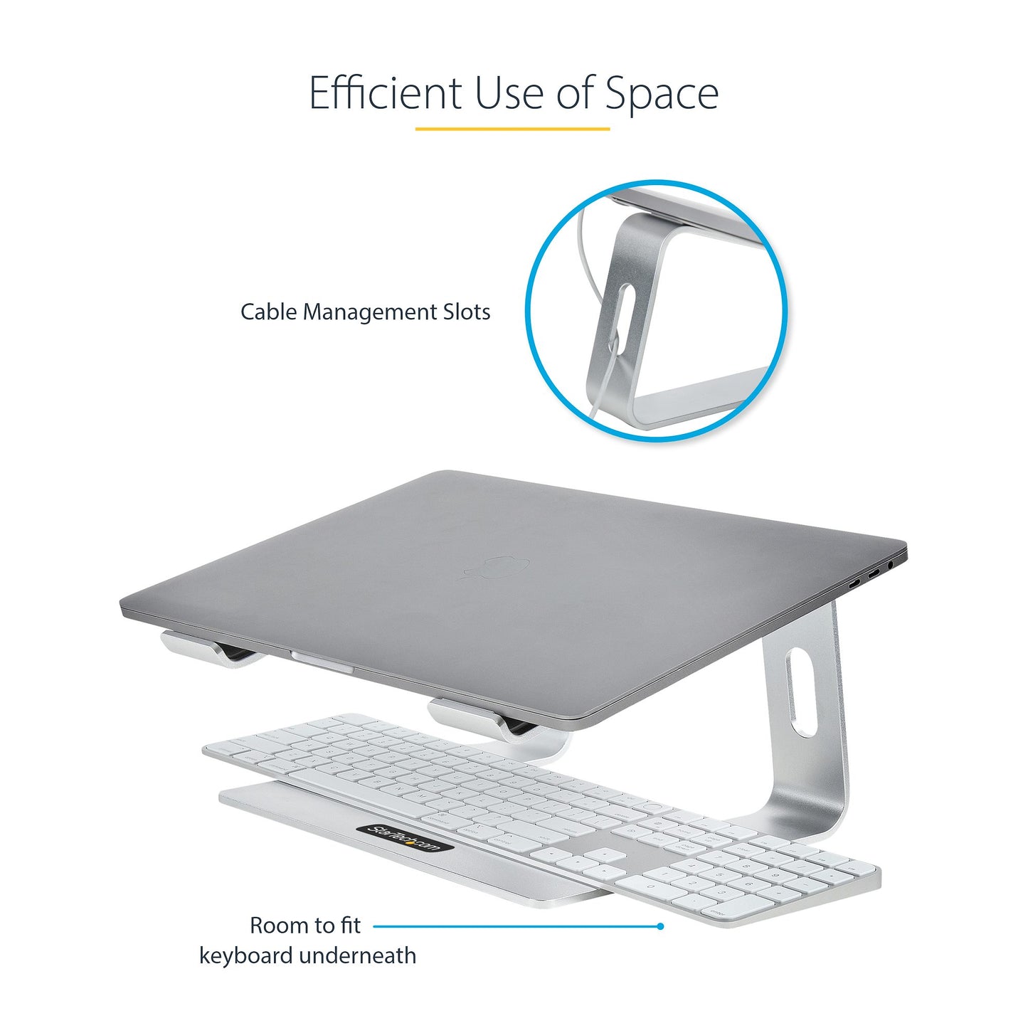 Soporte Escritorio Aluminio Para Notebook StarTech Gris – imagen 3