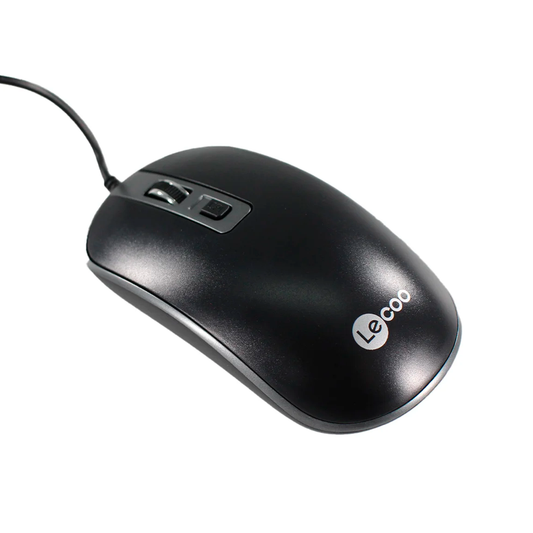 Mouse Lecoo M212 Con Cable Usb 1600 Dpi Negro