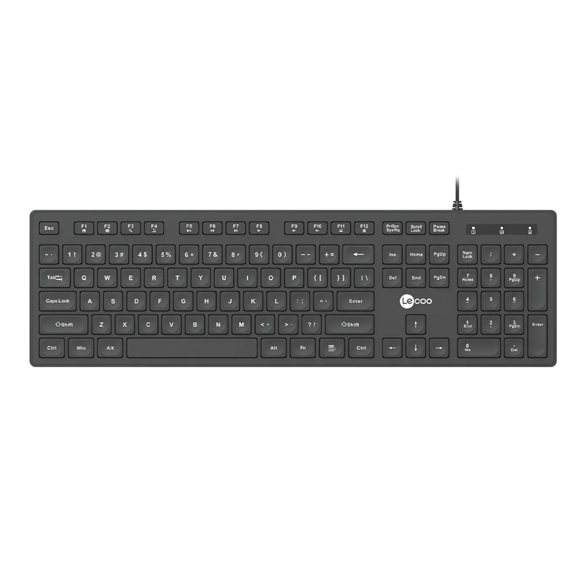 Teclado Con Cable Lenovo Leeco KB102 Negro