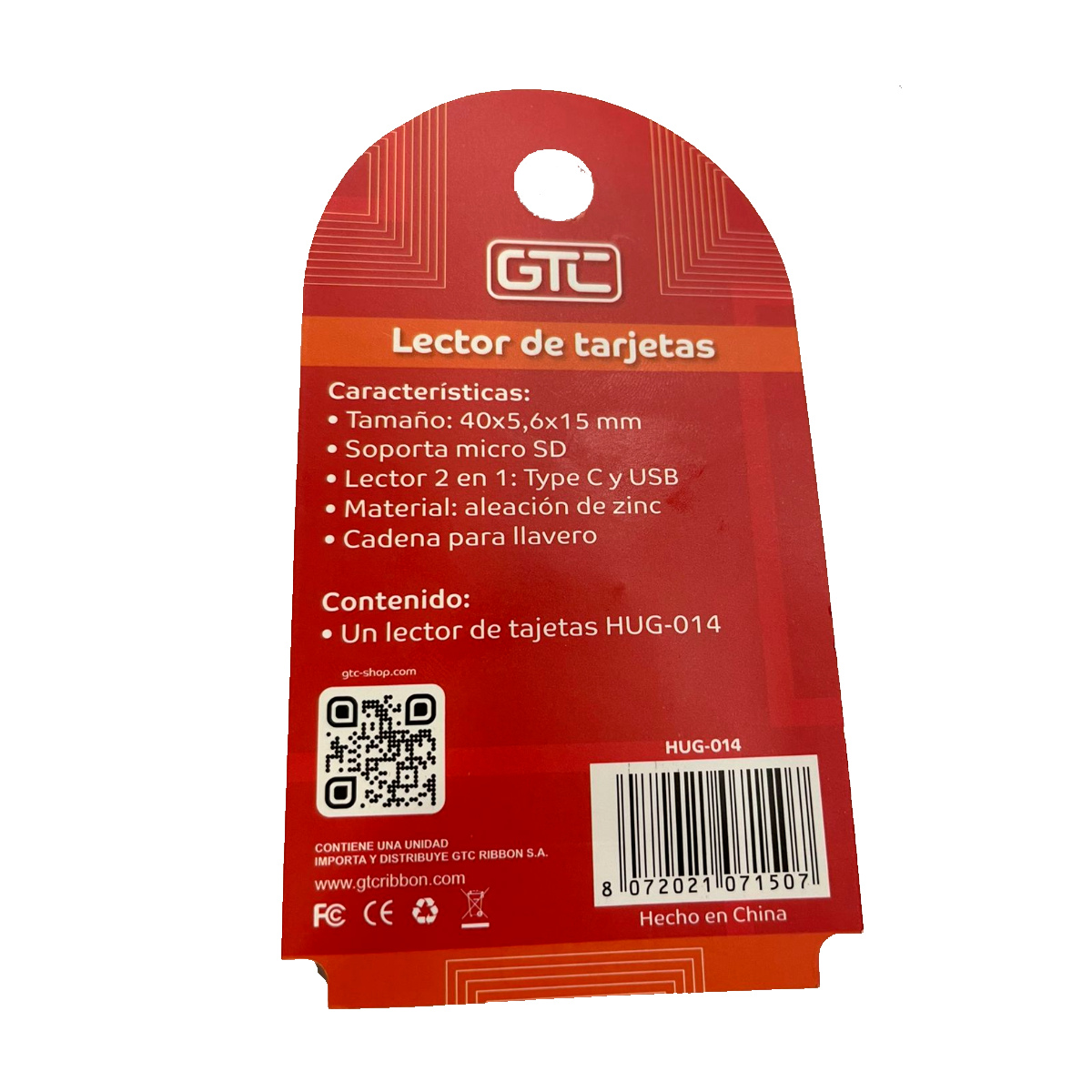 Lector de Tarjetas Usb Tipo C Micro Sd Usb Gtc Hug-014 Gris – imagen 3