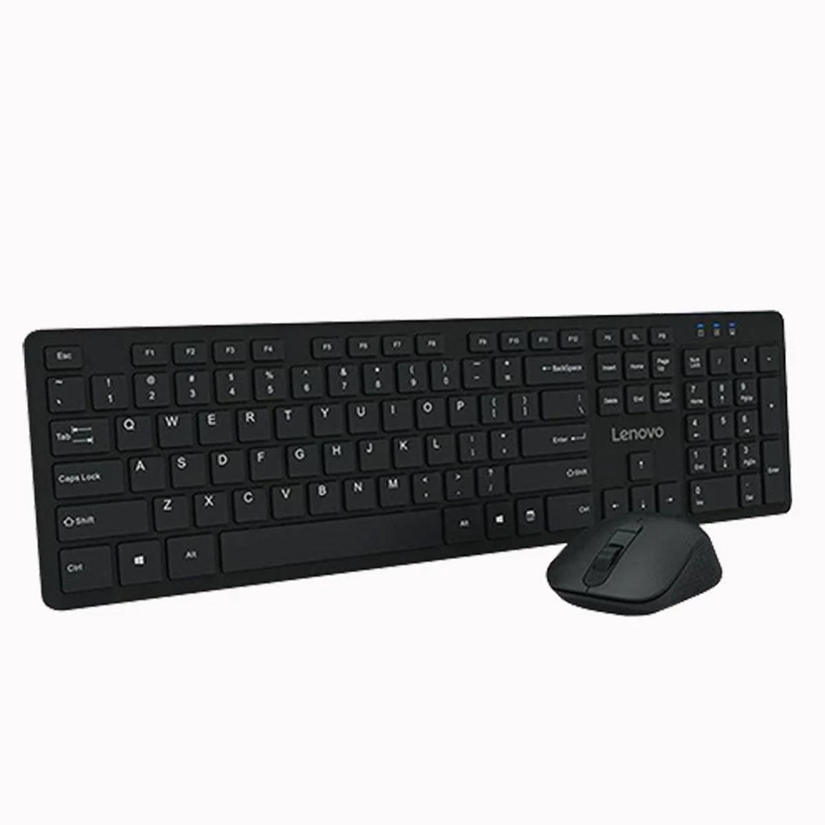 Combo Kit De Teclado Y Mouse Inalámbrico Lenovo Km201 Negro