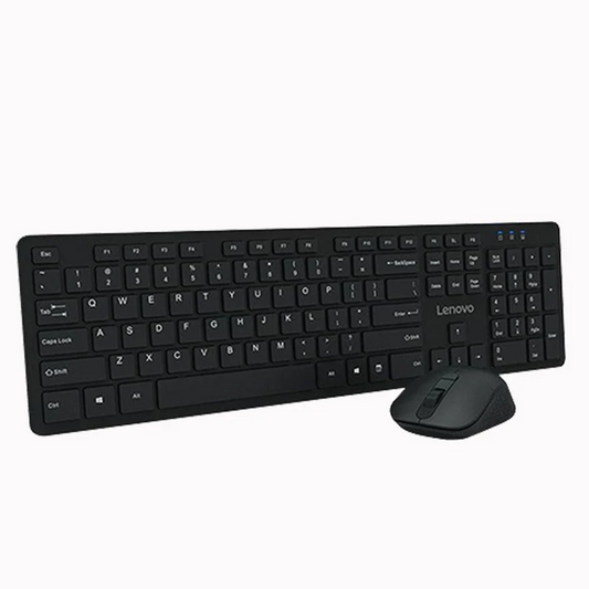 Combo Kit De Teclado Y Mouse Inalámbrico Lenovo Km201 Negro
