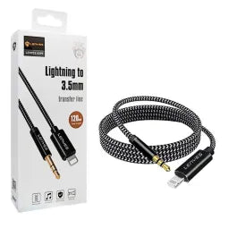 Cable Auxiliar 3.5mm Para Lightning Lenyes Ax99 1 Metro Negro – imagen 2