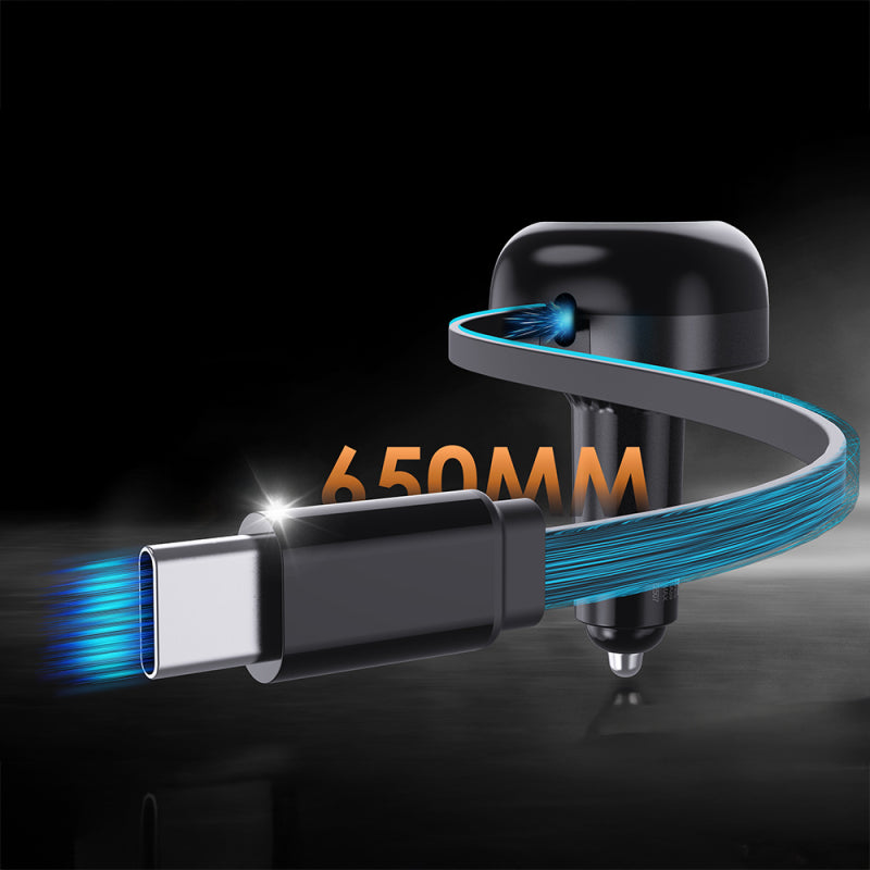 Cargador de Auto Dual Lenyes Ca59 30w Con Cable Negro – imagen 2
