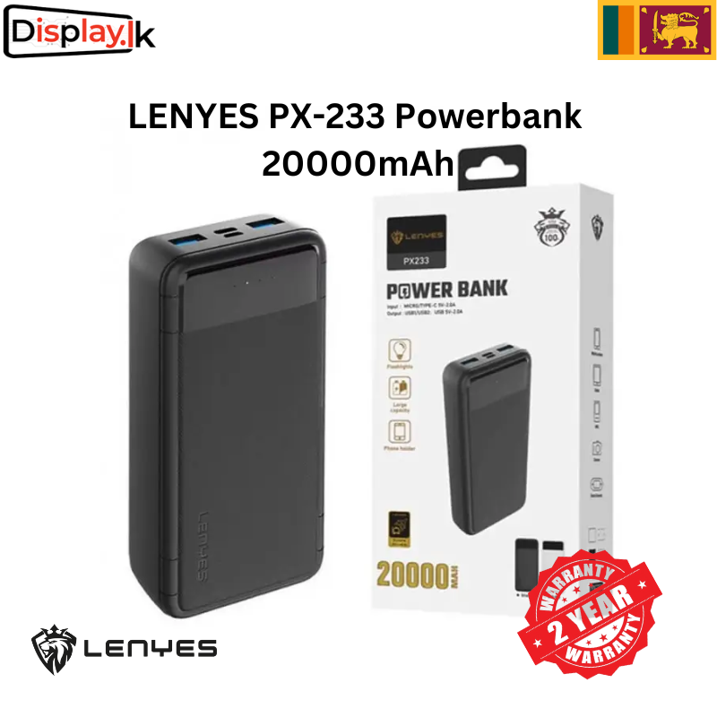 Powerbank Carga Rapida Lenyes Px233 20000 Mah Negro – imagen 2