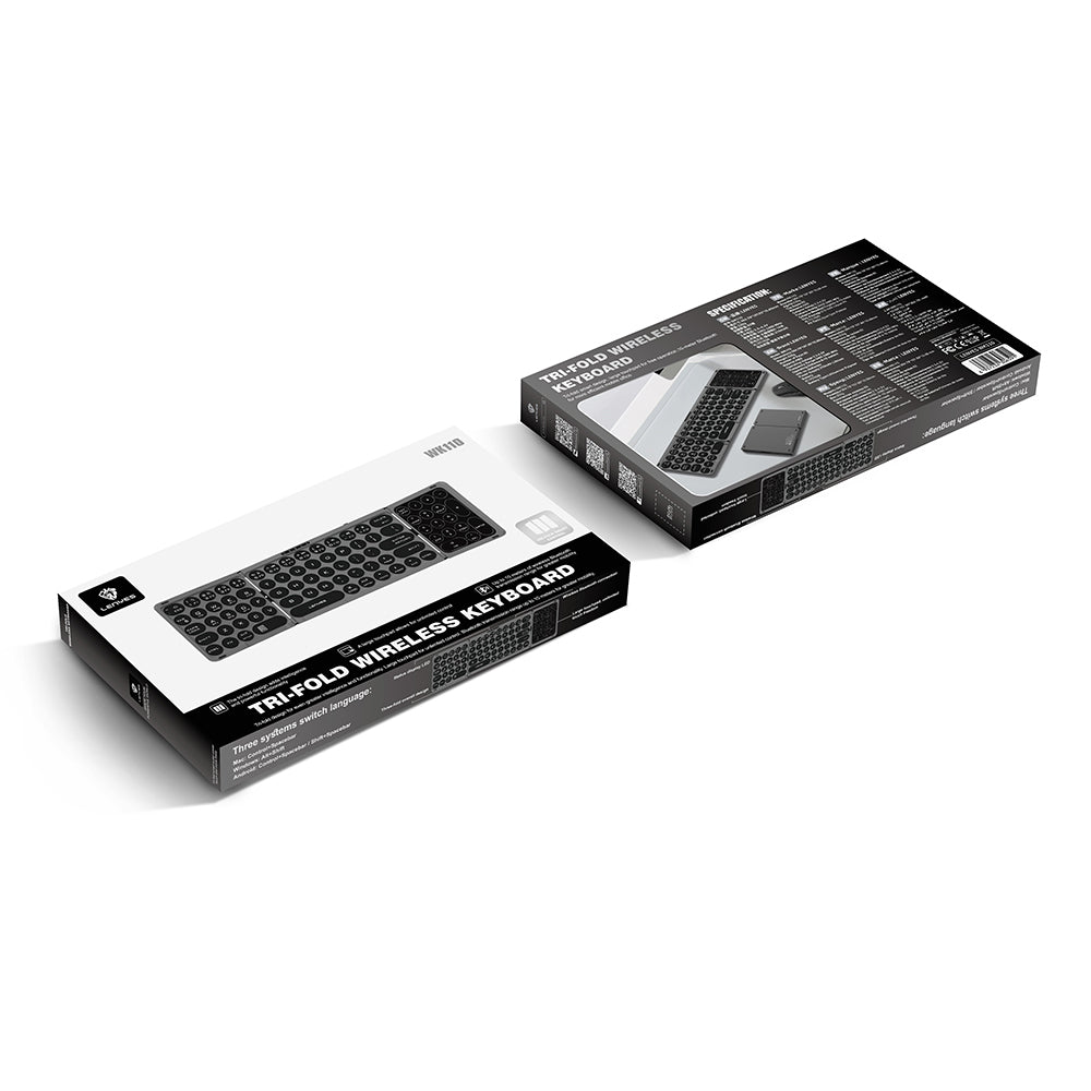 Teclado Mini Plegable Recargable Lenyes Wk110 Gris – imagen 4