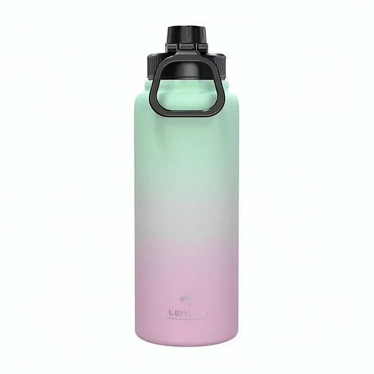 Botella Lwb202 Acero Inoxidable 1 Litro Verde Rosa
