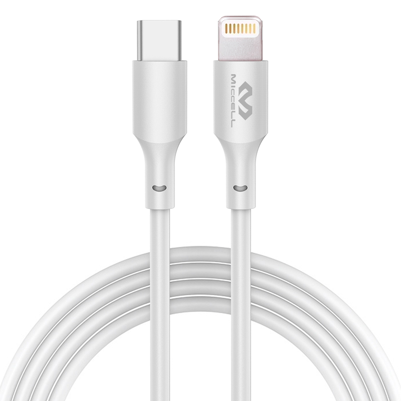 Cable Tipo c A Lightning Miccell Vq-d126 Blanco – imagen 2