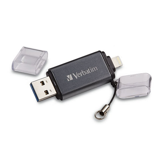 Pendrive Dual Verbatim 32 GB Usb a Lightning Gris