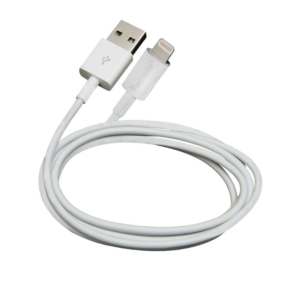 Cable Tecmaster Lightning Certificado MFI 1 Metro Blanco