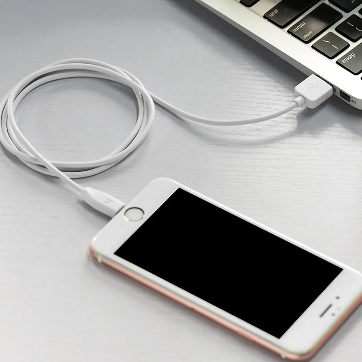 Cable Usb a Lightning Hoco X1 Blanco – imagen 2
