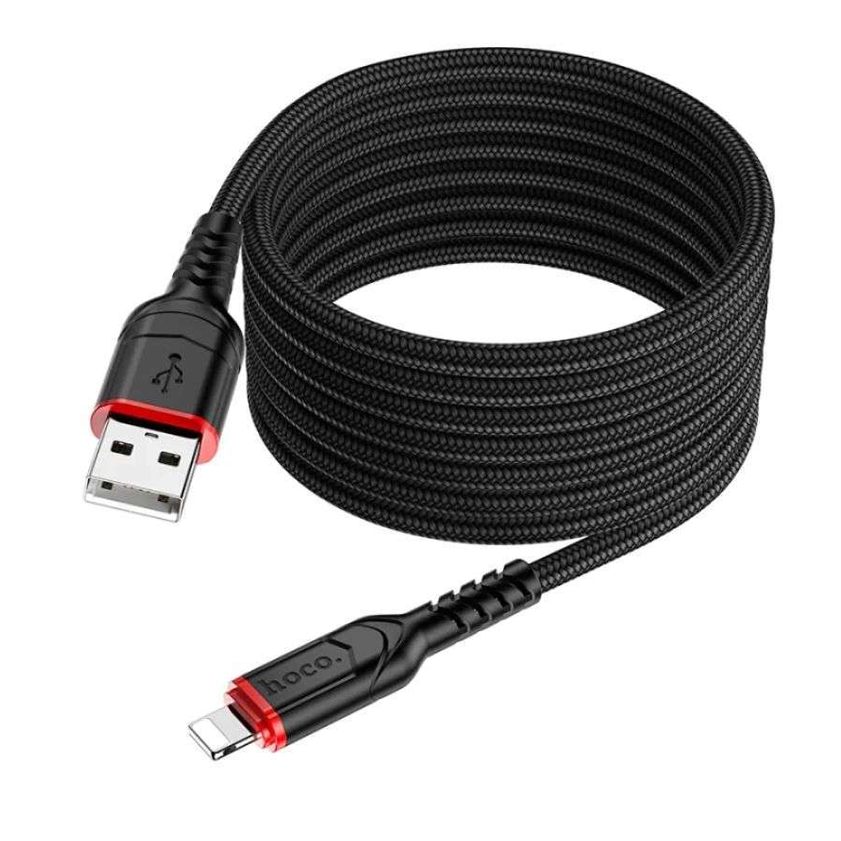 Cable Usb a Lightning Hoco X59 Negro – imagen 2