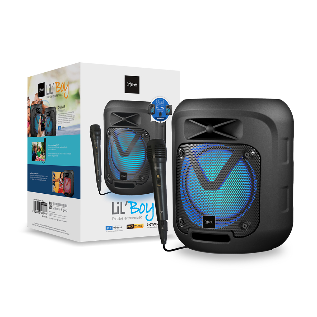 Parlante Bluetooth Microlab Karaoke Tws Lilboy + Microfono Mod 9099