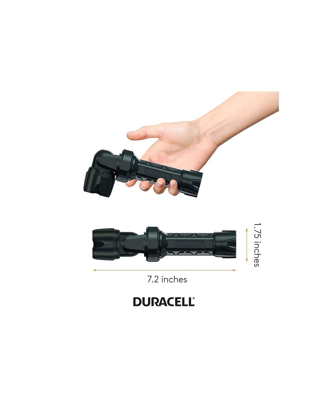 Linterna Duracell 400 Lumenes Steel Swivel Con 3 AAA Negro – imagen 2