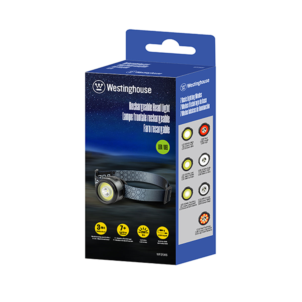 Linterna Westinghouse Manos Libres Recargable 280 Lumen Negro – imagen 2