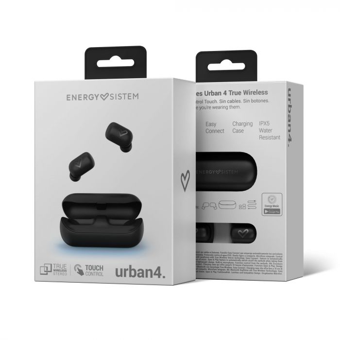 Audifonos Bluetooth Earphones Urban 4 True Energy Sistem Negro – imagen 2