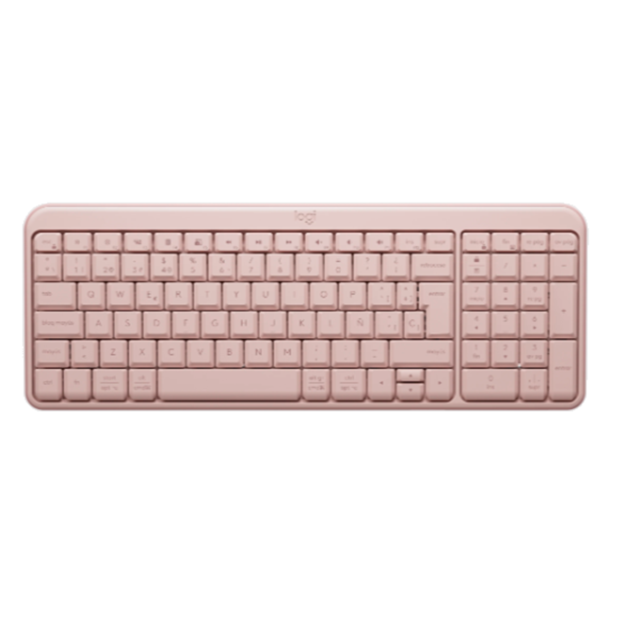 Teclado Logitech Bluetooth Compact K250 Color Rosado