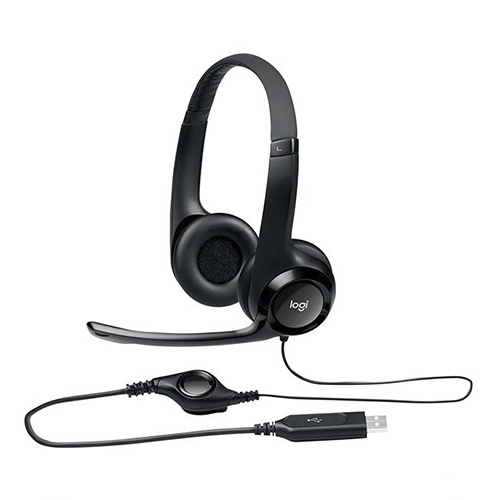 Audifono Con Microfono Logitech H390 Usb Negro