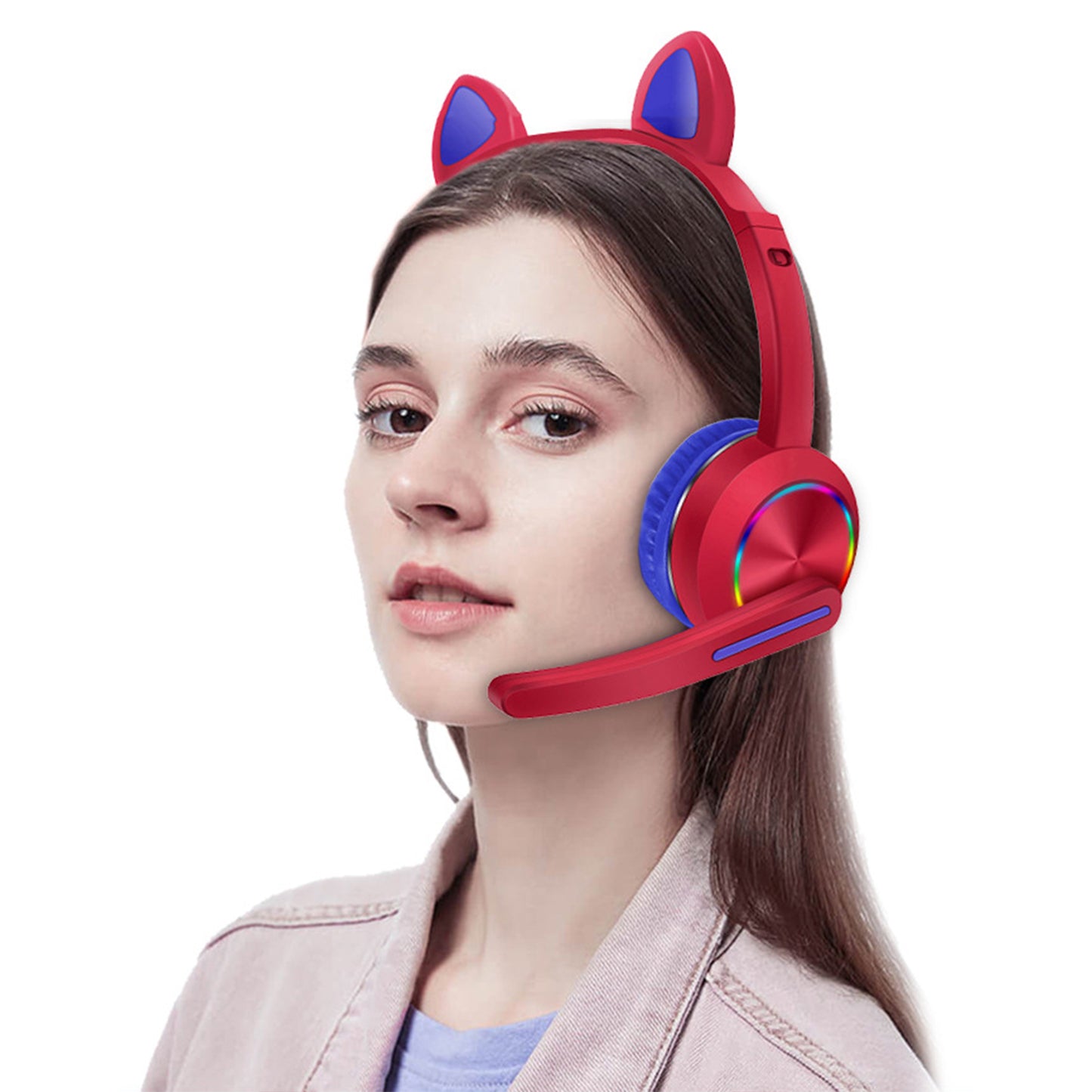 Audífonos Headset Bluetooth Led Akz-k23 Negro Gris – imagen 2