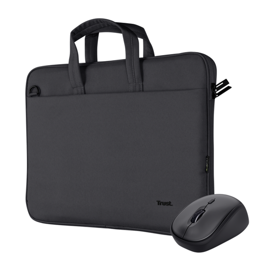 Bolso Notebook 16 Pulgadas Trust Bologna + Mouse Negro