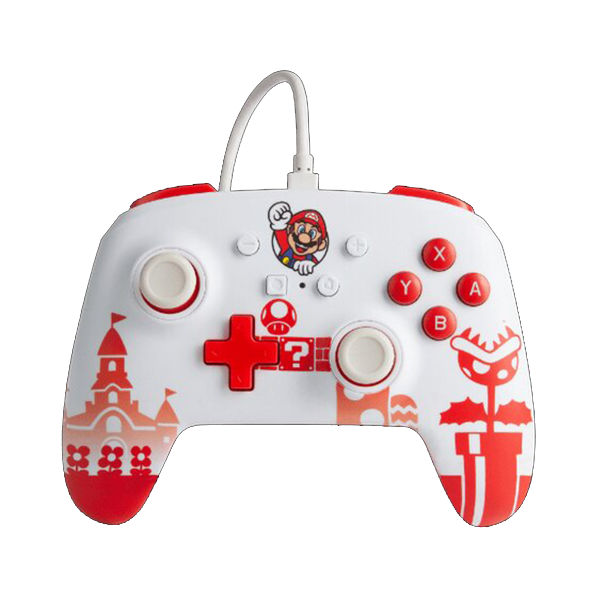 Control Alambrico Wired Powera Nintendo Switch Mario Red / White