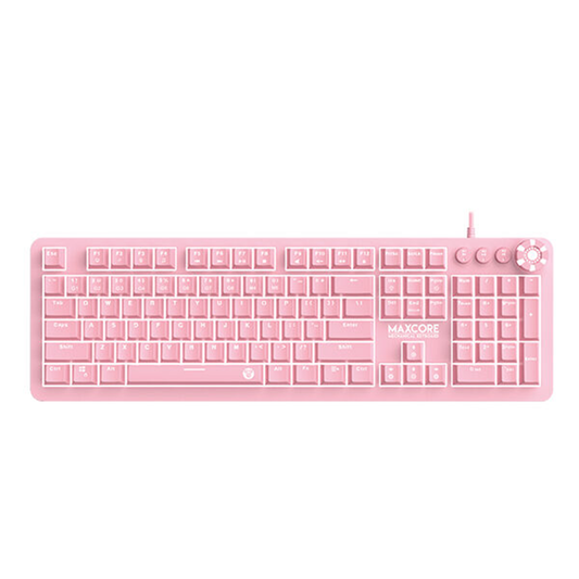 Teclado Gamer Mecánico Fantech Max Core Mk852 Sakura Edition Rosado