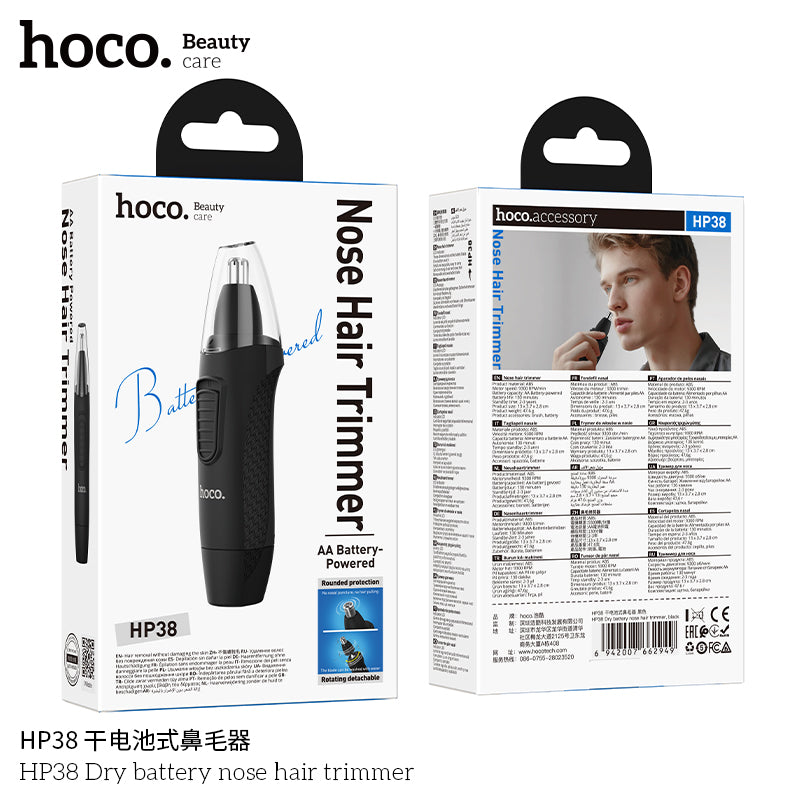 Cortadora de Vello Nariz Inalambrica Hoco Hp38 Negro – imagen 4