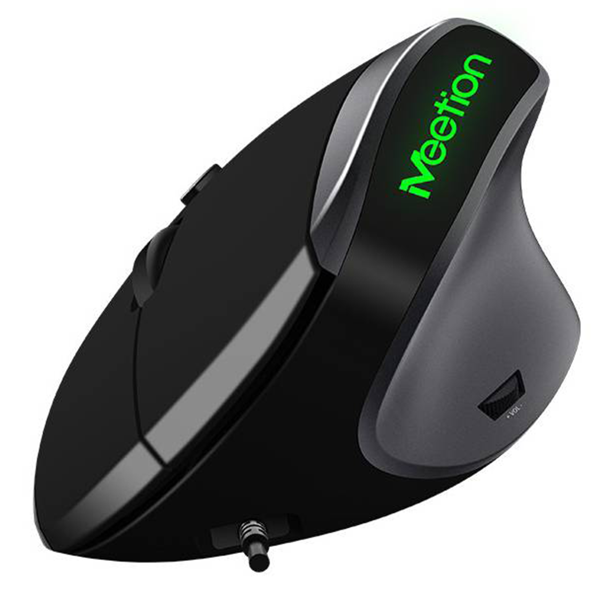 Mouse Meetion Ergonómico Vertical con Cable MT-M390 Negro