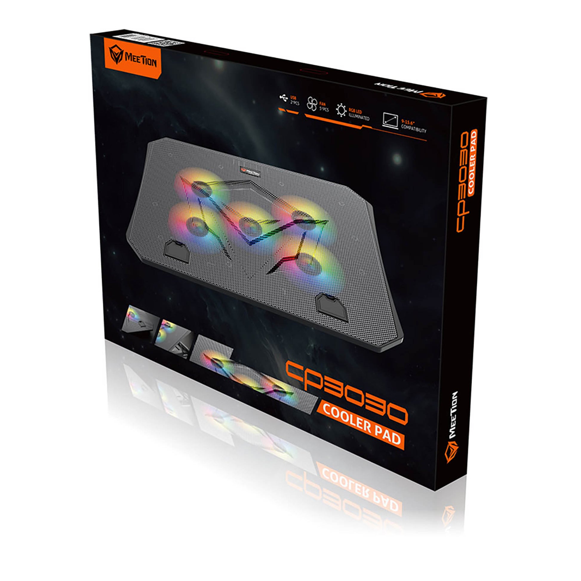 Ventilador Notebook Gamer Meetion MT-CP3030 15,6 Pulgdas Negro – imagen 2