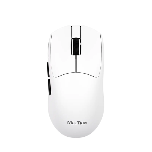 Mouse Gamer Meetion GW12 Triple Conexión 12800 DPI Recargable Blanco