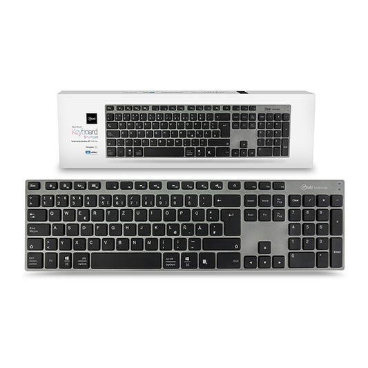 Teclado Inalámbrico Bluetooth Microlab Aluminio Teclado Numerico Gris