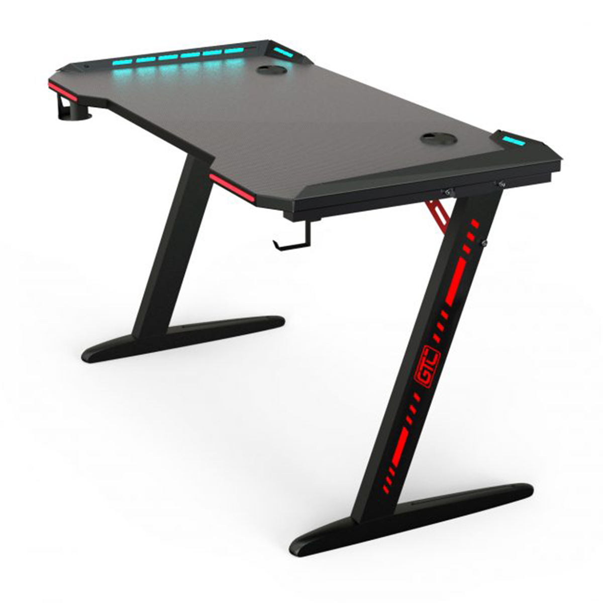 Escritorio Gamer Gtc Gta-001 Luz Led Negro