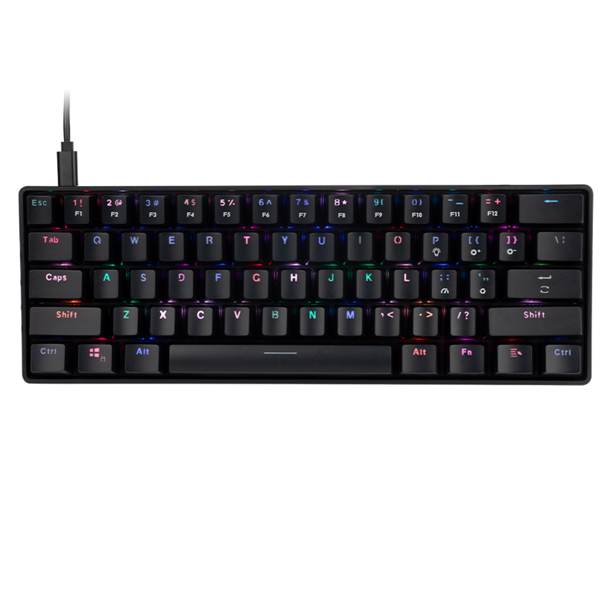 Teclado Gamer Meetion MT-Mk005 60% Español Negro