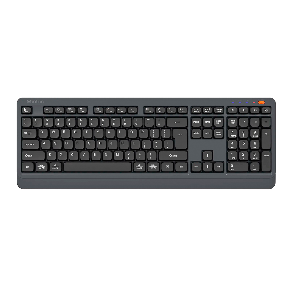 Teclado Inalambrico Dual 2.4g + Bluetooth Meetion Btk530 Negro