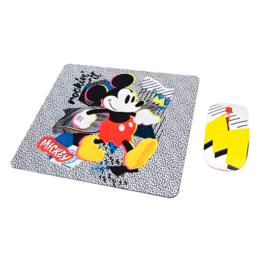 Kit Mouse Inalámbrico + Mousepad Disney Mickey 1