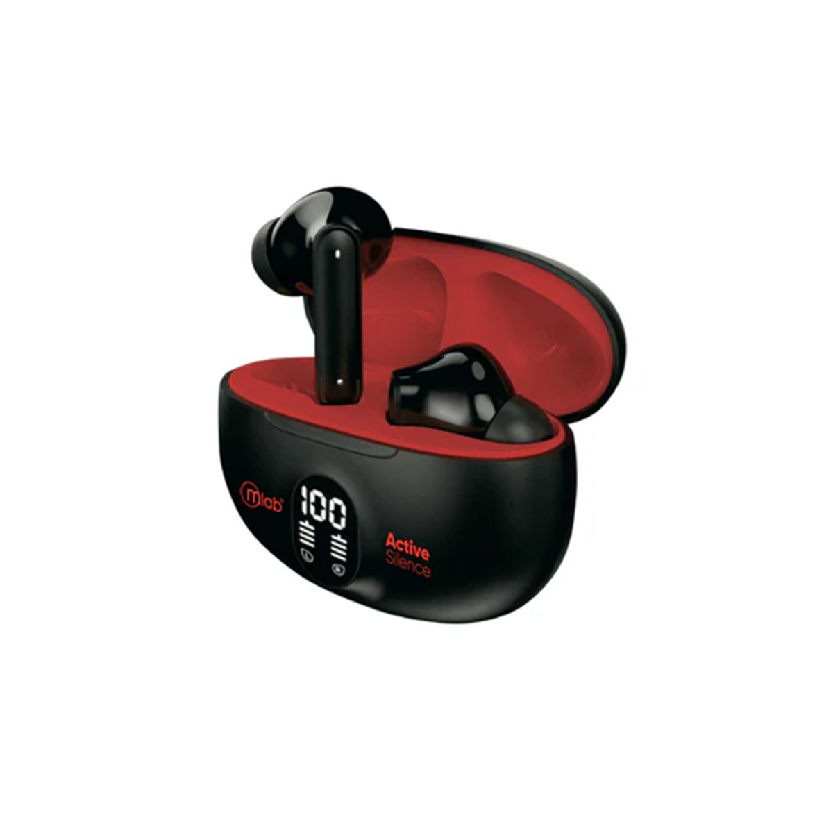 Audifonos In Ear Bluetooth Microlab Active Silence 9363 Negro Rojo