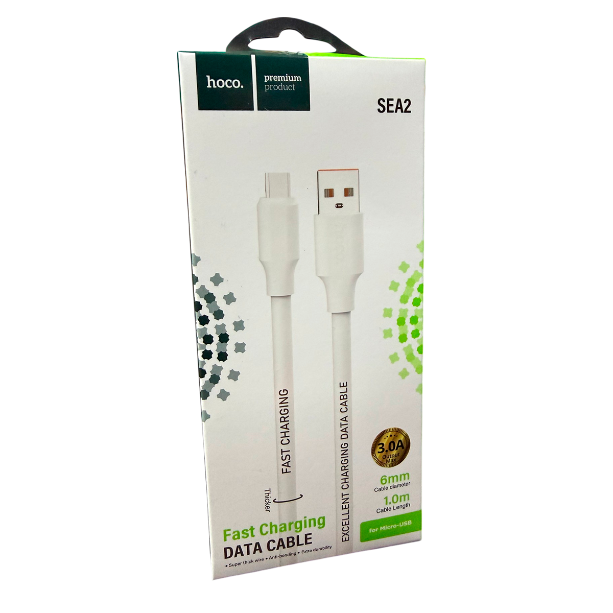 Cable Usb a Micro Usb 3.0a Hoco Sea2 Blanco