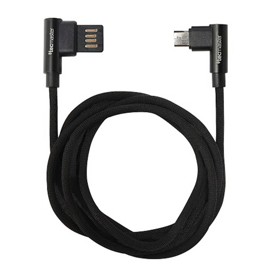 Cable Micro Usb Reversible 90º Reforzado Tecmaster Negro