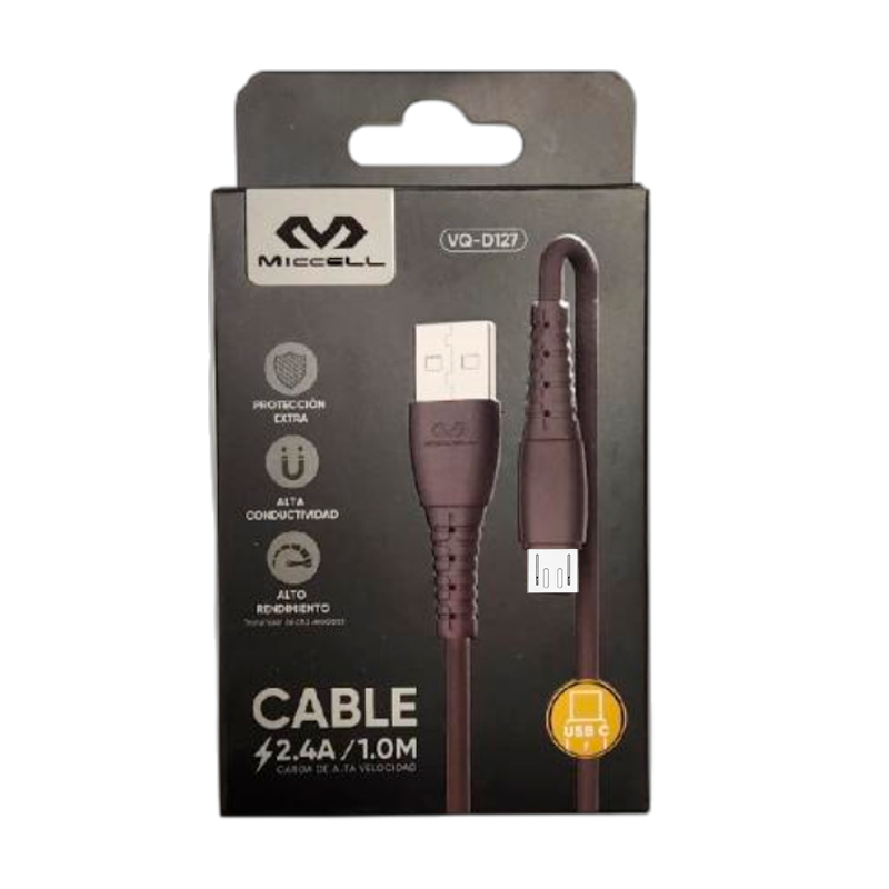 Cable Usb a Micro Usb Miccell Vq-d127 Negro – imagen 3