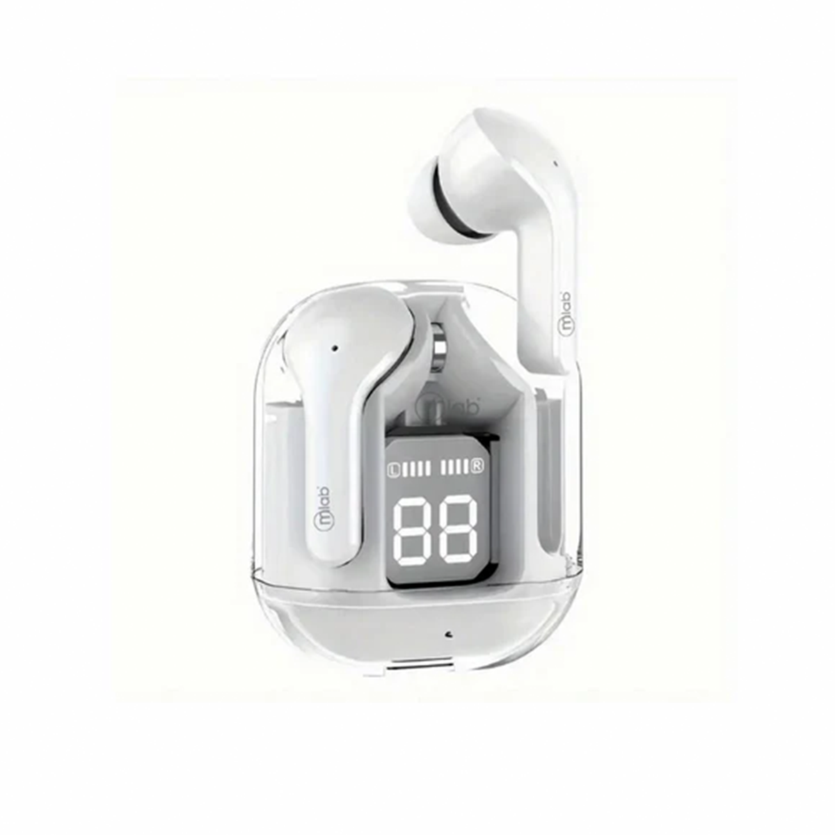 Audifonos In Ear Bluetooth Microlab Glass Crystal 9354 Blanco