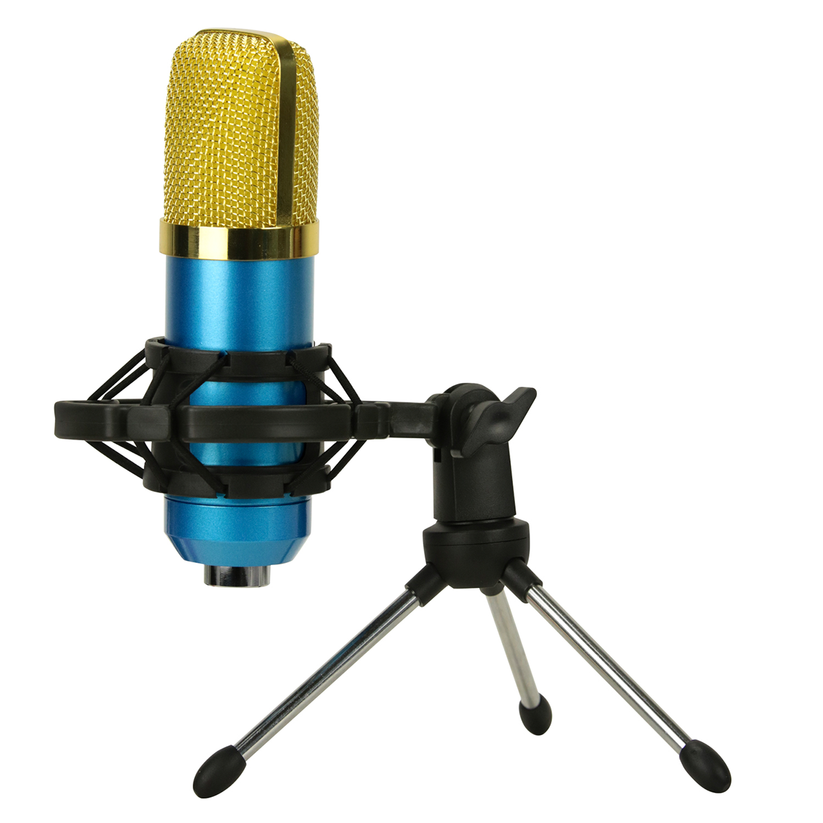 Kit Microfono Gamer Condensador Streaming B2 3DFX Azul