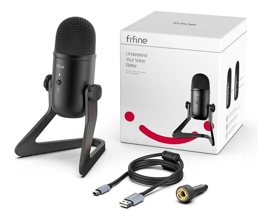 Microfono Condensador Fifine K678 Negro Usb – imagen 2